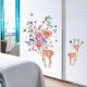 Sticker decorativ, Caprioare, Flori, 95 cm, 788STK