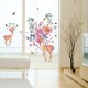 Sticker decorativ, Caprioare, Flori, 95 cm, 788STK