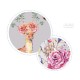 Sticker decorativ, Caprioare, Flori, 95 cm, 788STK