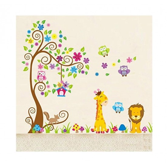 Sticker decorativ, Copacul cu animale, 180 cm, 754STK Sticker decorativ, Copacul cu animale, 180 cm, 754STK