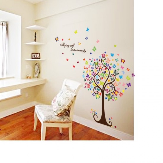 Sticker decorativ, Copacul cu fluturi, 130 cm, 799STK Sticker decorativ, Copacul cu fluturi, 130 cm, 799STK