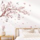 Sticker decorativ, Creanga de copca cu flori roz, 90 cm, 1138STK Sticker decorativ, Creanga de copca cu flori roz, 90 cm, 1138STK