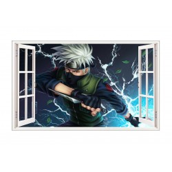 Sticker decorativ, Fereastra 3D, Anime, 85 cm, 1002STK