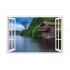 Sticker decorativ, Fereastra 3D, Apa, 85 cm, 535STK
