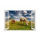 Sticker decorativ, Fereastra 3D, Cai, 85 cm, 615STK Sticker decorativ, Fereastra 3D, Cai, 85 cm, 615STK