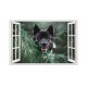 Sticker decorativ, Fereastra 3D, Caine, 85 cm, 621STK