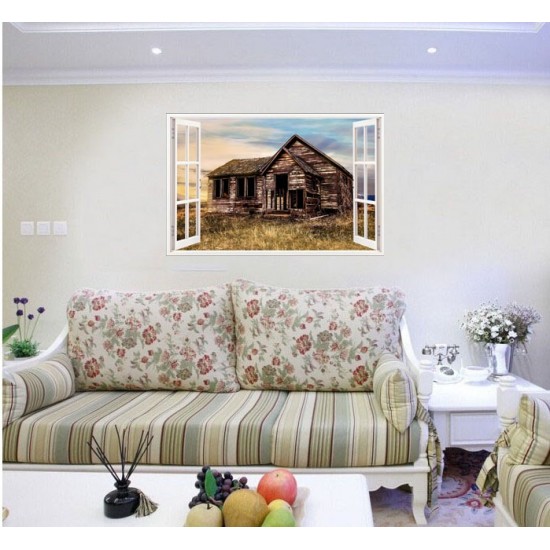 Sticker decorativ, Fereastra 3D, Casa, 85 cm, 620STK Sticker decorativ, Fereastra 3D, Casa, 85 cm, 620STK