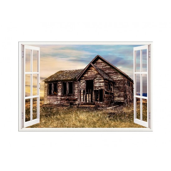 Sticker decorativ, Fereastra 3D, Casa, 85 cm, 620STK Sticker decorativ, Fereastra 3D, Casa, 85 cm, 620STK