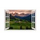 Sticker decorativ, Fereastra 3D, Dolomiti Italia, 85 cm, 676STK