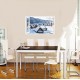 Sticker decorativ, Fereastra 3D, Iarna, 85 cm, 684STK