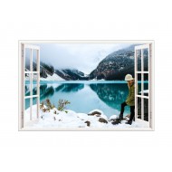 Sticker decorativ, Fereastra 3D, Lac, 85 cm, 560STK Sticker decorativ, Fereastra 3D, Lac, 85 cm, 560STK
