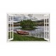 Sticker decorativ, Fereastra 3D, Lac, 85 cm, 606STK Sticker decorativ, Fereastra 3D, Lac, 85 cm, 606STK