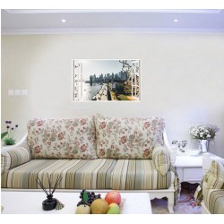 Sticker decorativ, Fereastra 3D, New York, 85 cm, 689STK