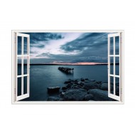 Sticker decorativ, Fereastra 3D, Ocean, 85 cm, 556STK Sticker decorativ, Fereastra 3D, Ocean, 85 cm, 556STK