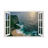 Sticker decorativ, Fereastra 3D, Ocean, 85 cm, 590STK Sticker decorativ, Fereastra 3D, Ocean, 85 cm, 590STK