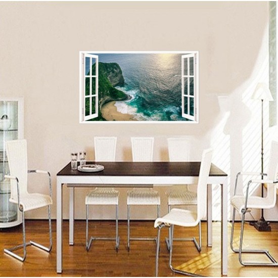 Sticker decorativ, Fereastra 3D, Ocean, 85 cm, 590STK Sticker decorativ, Fereastra 3D, Ocean, 85 cm, 590STK