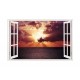 Sticker decorativ, Fereastra 3D, Ocean, Apus, 85 cm, 585STK Sticker decorativ, Fereastra 3D, Ocean, Apus, 85 cm, 585STK