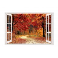 Sticker decorativ, Fereastra 3D, Padure, 85 cm, 542STK-4 Sticker decorativ, Fereastra 3D, Padure, 85 cm, 542STK-4