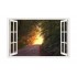 Sticker decorativ, Fereastra 3D, Padure, 85 cm, 603STK