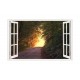 Sticker decorativ, Fereastra 3D, Padure, 85 cm, 603STK Sticker decorativ, Fereastra 3D, Padure, 85 cm, 603STK
