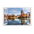 Sticker decorativ, Fereastra 3D, Peisaj de munte, 85 cm, 580STK