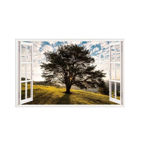 Sticker decorativ, Fereastra 3D, Pom, 85 cm, 632STK Sticker decorativ, Fereastra 3D, Pom, 85 cm, 632STK