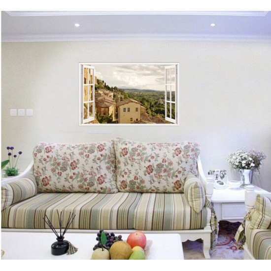 Sticker decorativ, Fereastra 3D, Toscana, 85 cm, 670STK Sticker decorativ, Fereastra 3D, Toscana, 85 cm, 670STK