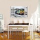 Sticker decorativ, Fereastra 3D, Tren, 85 cm, 523STK Sticker decorativ, Fereastra 3D, Tren, 85 cm, 523STK