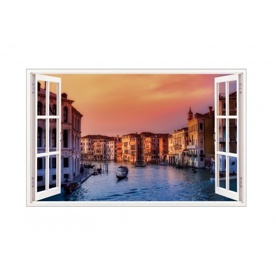 Sticker decorativ, Fereastra 3D, Viena, 85 cm, 568STK Sticker decorativ, Fereastra 3D, Viena, 85 cm, 568STK