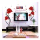 Sticker decorativ, Flori Anthurium rosii, 147 cm, 742STK Sticker decorativ, Flori Anthurium rosii, 147 cm, 742STK