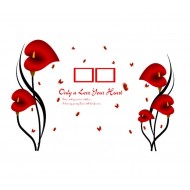 Sticker decorativ, Flori Anthurium rosii, 147 cm, 742STK Sticker decorativ, Flori Anthurium rosii, 147 cm, 742STK