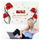 Sticker decorativ, Flori Anthurium rosii, 147 cm, 742STK Sticker decorativ, Flori Anthurium rosii, 147 cm, 742STK