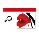Sticker decorativ, Flori Anthurium rosii, 147 cm, 742STK Sticker decorativ, Flori Anthurium rosii, 147 cm, 742STK