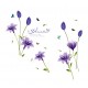 Sticker decorativ, Flori albastre, 160 cm, 744STK