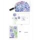 Sticker decorativ, Flori albastre cu 2 rame foto, 145 cm, 795STK Sticker decorativ, Flori albastre cu 2 rame foto, 145 cm, 795STK