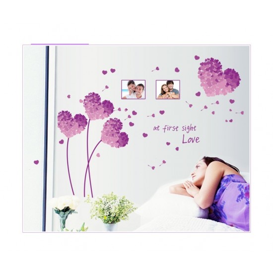 Sticker decorativ, Flori mov, 125 cm, 703STK Sticker decorativ, Flori mov, 125 cm, 703STK