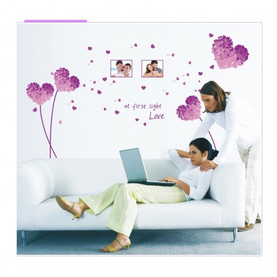 Sticker decorativ, Flori mov, 125 cm, 703STK Sticker decorativ, Flori mov, 125 cm, 703STK