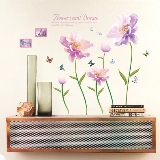 Sticker decorativ, Flori mov, 127 cm, 790STK Sticker decorativ, Flori mov, 127 cm, 790STK