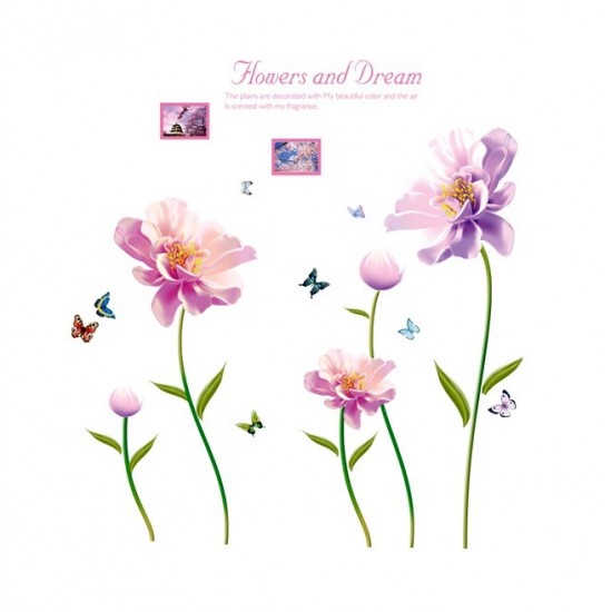 Sticker decorativ, Flori mov, 127 cm, 790STK Sticker decorativ, Flori mov, 127 cm, 790STK