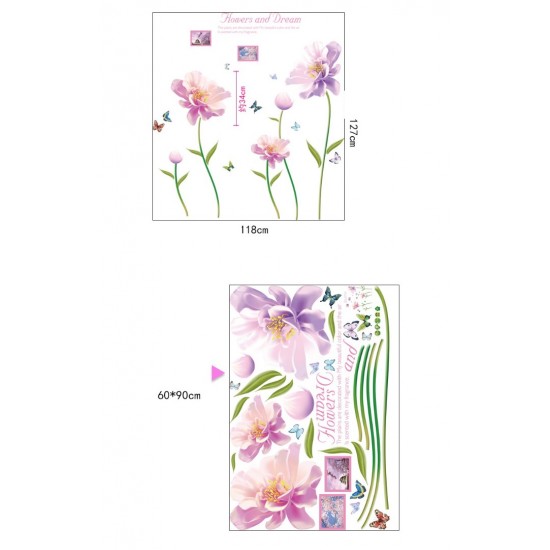 Sticker decorativ, Flori mov, 127 cm, 790STK Sticker decorativ, Flori mov, 127 cm, 790STK