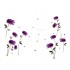 Sticker decorativ, Flori mov, 140 cm, 797STK