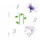 Sticker decorativ, Flori mov, 170 cm, 739STK