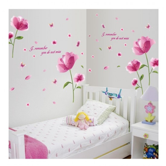 Sticker decorativ, Flori mov, 176 cm, 733STK