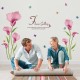 Sticker decorativ, Flori roz, 155 cm, 746STK