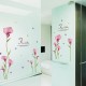 Sticker decorativ, Flori roz, 155 cm, 746STK