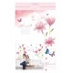 Sticker decorativ, Flori roz, 160 cm, 743STK