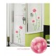 Sticker decorativ, Flori roz, 187 cm, 732STK