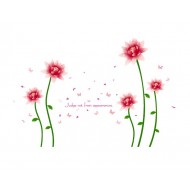 Sticker decorativ, Flori roz, 187 cm, 732STK Sticker decorativ, Flori roz, 187 cm, 732STK