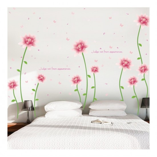 Sticker decorativ, Flori roz, 187 cm, 732STK