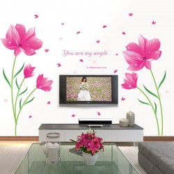 Sticker decorativ, Flori roz, 205 cm, 796STK Sticker decorativ, Flori roz, 205 cm, 796STK